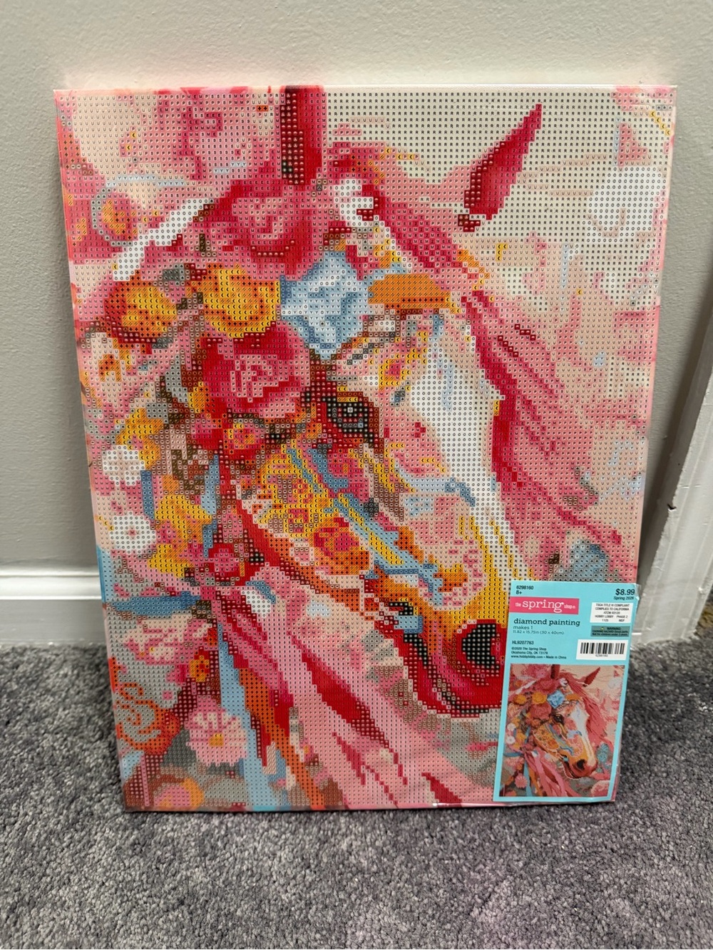 Hobby Lobby Diamond Art Pink Horse Spring.